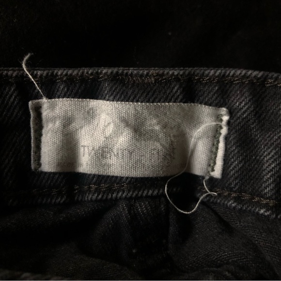 We The Free People Dakota Straight Leg Jeans Sz 25 High Rise Vintage Black Denim - Picture 13 of 14